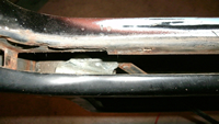 Inside view of connecting rod & latch mechanism.