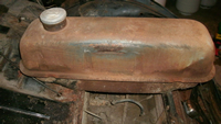 Gas tank top, front view.