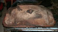 Gas Tank bottom, front view.