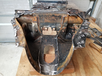 The full view with the bulk of the bottom plate and tunnel removed. The rust seen is only surface rust.