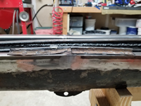 View of the metal I cut out to replace with this replacement.
