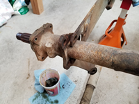 Driver Side Spring Plate Unbolted From Axle Tube.
