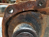 Marking Driver Side Outer Spring Plate and Bushing Housing.