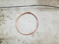 10' Coil of 6mm OD (4mm ID) copper tubing.
